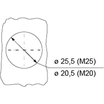 Obudowa gniazda, RKAX IAF25 - schemat2