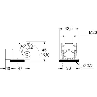Obudowa gniazda, RKAX IAP20 - schemat1