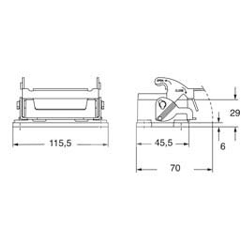 Obudowa gniazda, RVI 16 L - schemat1