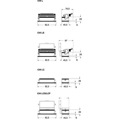Obudowa pulpitowa, C-TYPE, CHI 06 LS - schemat seria