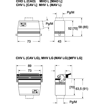 Obudowa wtyku, C-TYPE, MAV 10 L32 - schemat seria