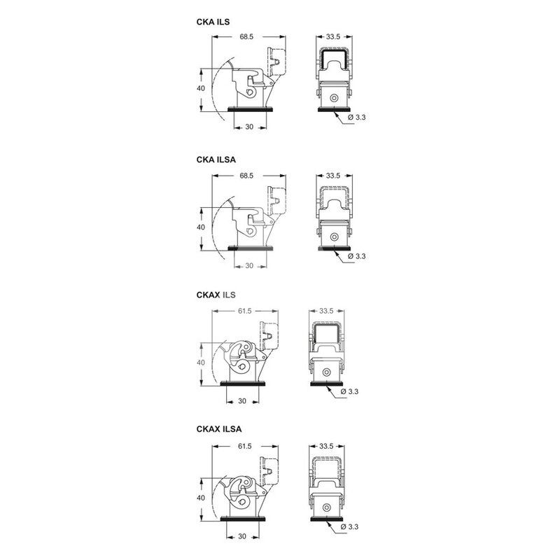 Obudowa pulpitowa, CKA, CKA 03 ILSA - schemat seria
