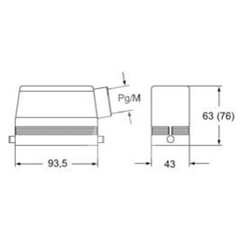 Obudowa wtyku, C-TYPE, MAO 16 L32 - schemat seria