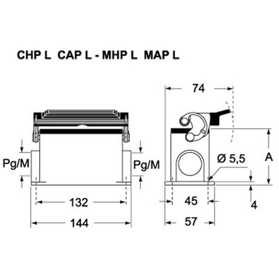 Obudowa cokołowa, C-TYPE, MAP 24 L32 - schemat 1