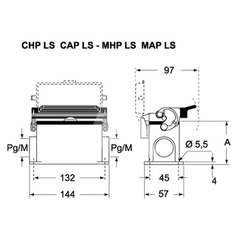 Obudowa cokołowa, C-TYPE, MHP 24 LS25 - schemat 1
