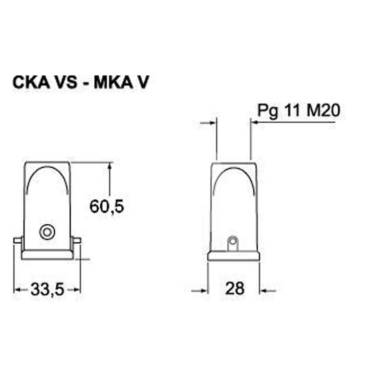 Obudowa wtyku, CK, CK 03 VS - schemat 1
