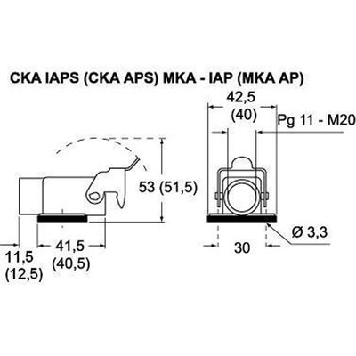 Obudowa cokołowa, CKA, CKA 03 IAPS - schemat 1