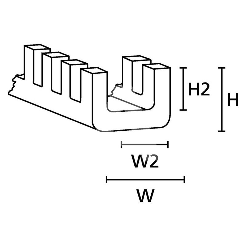 Profil osłonowy, PE, 251-10309 - schemat