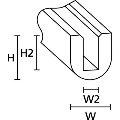 Osłona krawędzi 75 m, 800-00001 - schemat
