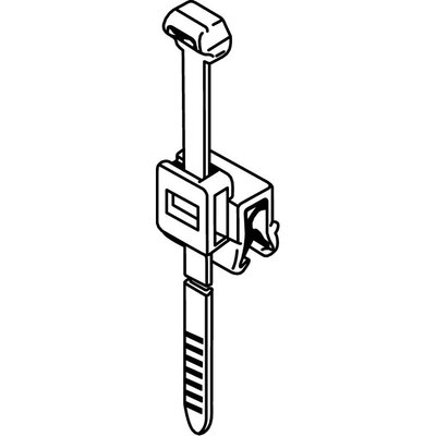 Opaska kablowa 200x4,6 mm, kolor czarny, 156-00843 - schemat