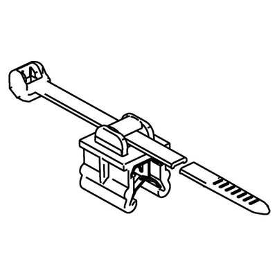 Opaska dwuczęściowa, montowana na krawędź, HS, 156-04602 - schemat