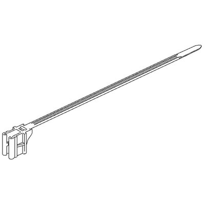 Opaska kablowa 160x4,6 mm, kolor czarny, 126-00373 - schemat