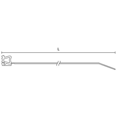 Opaska kablowa 270x12,7 mm, kolor czarny, 111-01671 - schemat