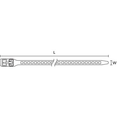 Opaska kablowa bez ząbkowania z elastycznego tworzywa TPU, 115-07189 - schemat
