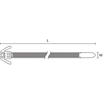 Rozpinalna opaska kablowa, 115-40300 - schemat
