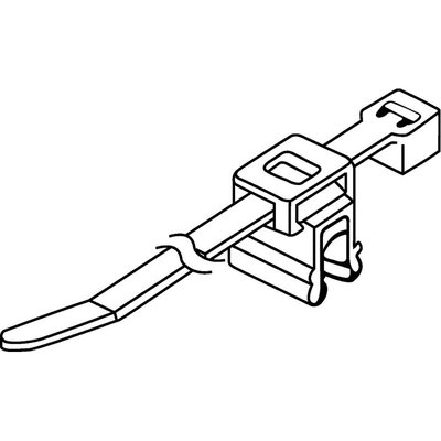 Opaska dwuczęściowa z edge clip, odporna na działanie promieniowania UV, 156-00570 - schemat 2
