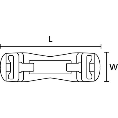 Główka do opaski kablowej w formie ciągłej taśmy, PA66W, 121-58560 - schemat