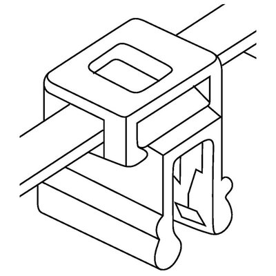 Opaska dwuczęściowa z edge clip, odporna na działanie promieniowania UV, 156-00570 - schemat 1