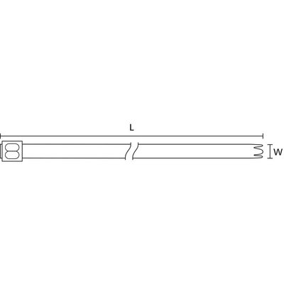 Opaska kablowa z zamkiem kulkowym, 111-95208 - schemat