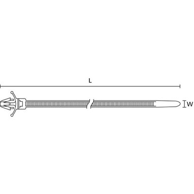 Opaska kablowa z mocowaniem, 111-85339 - schemat