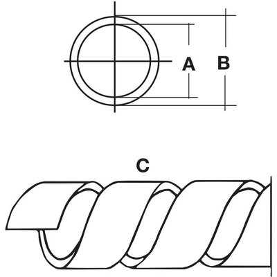 Osłona spiralna SPIRALITE PA2, średnica wewnętrzna 4 mm, 25 m, B00982