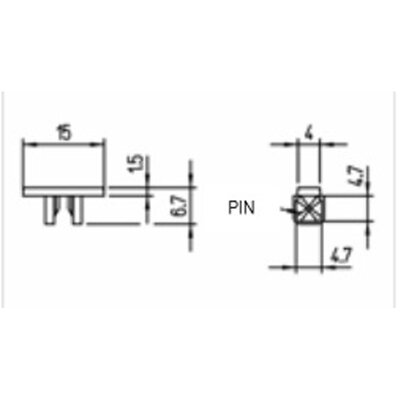 Oznaczniki nasuwane, TMC152044YS - schemat
