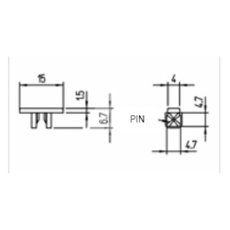 Oznaczniki nasuwane, TMC152044YS - schemat