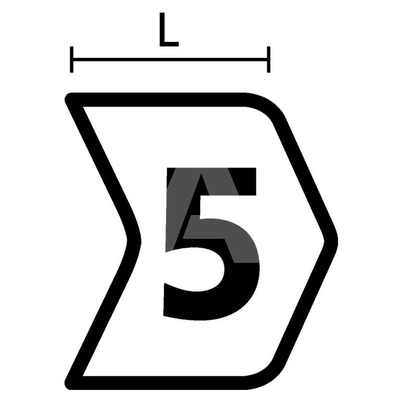 Oznacznik przewlekany, cięty, w kształcie strzałki, wstępnie zadrukowany, nadruk E, 515-01054 - schemat 2