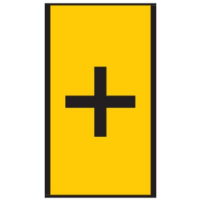 Oznacznik zatrzaskowy, wstępnie zadrukowany, nadruk +, 561-01704