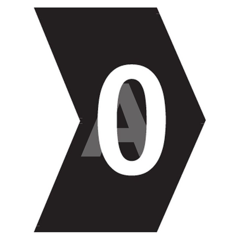 Oznacznik przewlekany, cięty, w kształcie strzałki, wstępnie zadrukowany, nadruk 0, 515-01600