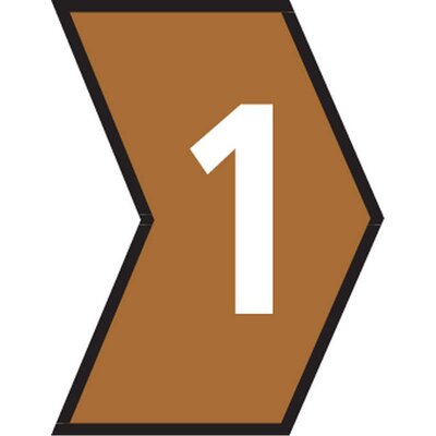 Oznacznik przewlekany, cięty, w kształcie strzałki, wstępnie zadrukowany, nadruk 1, 515-01611