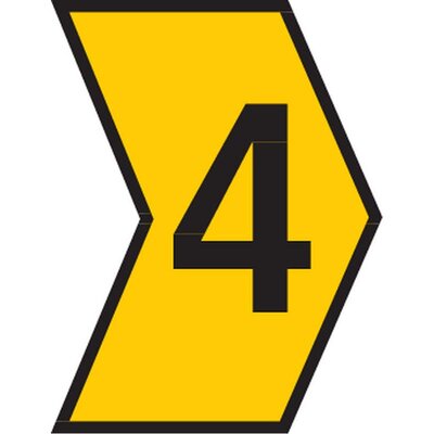 Oznacznik przewlekany, cięty, w kształcie strzałki, wstępnie zadrukowany, nadruk 4, 515-01644