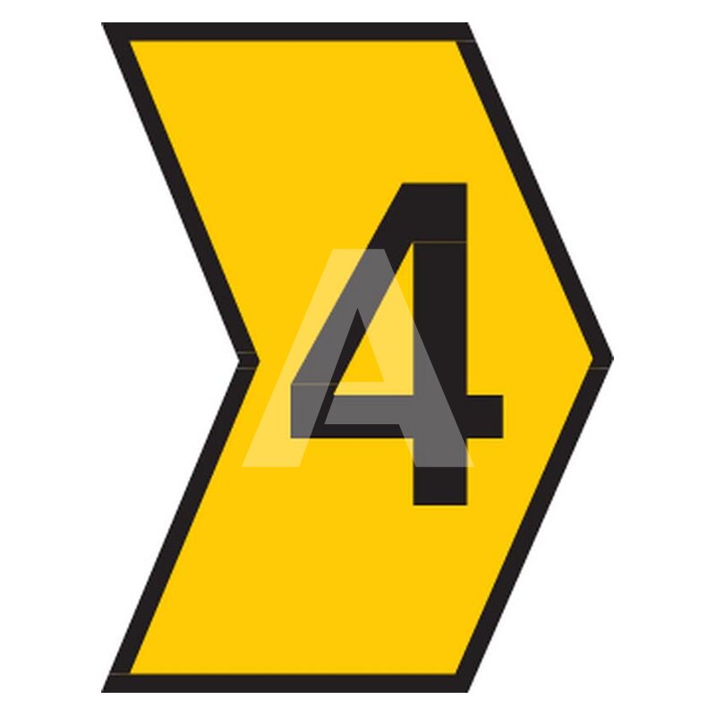 Oznacznik przewlekany, cięty, w kształcie strzałki, wstępnie zadrukowany, nadruk 4, 515-01644