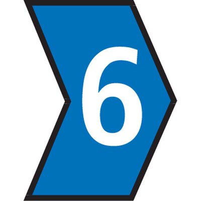 Oznacznik przewlekany, cięty, w kształcie strzałki, wstępnie zadrukowany, nadruk 6, 515-01666