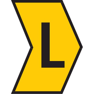 Oznacznik przewlekany, cięty, w kształcie strzałki, wstępnie zadrukowany, nadruk L, 515-01124