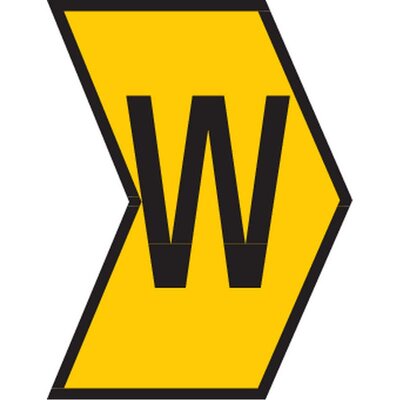 Oznacznik przewlekany, cięty, w kształcie strzałki, wstępnie zadrukowany, nadruk W, 515-01234