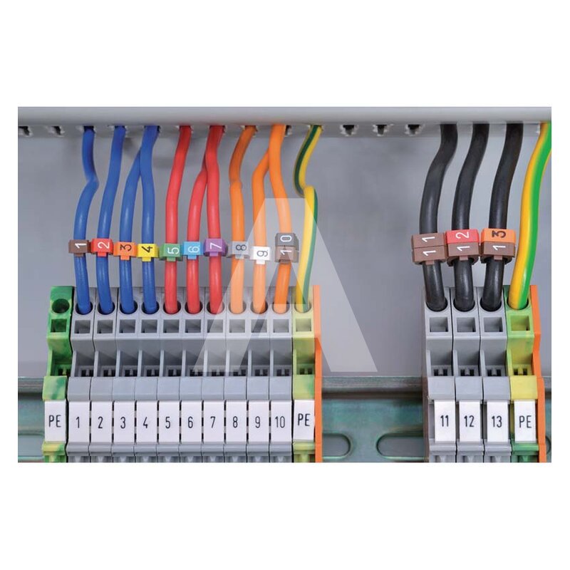 Oznacznik zatrzaskowy, wstępnie zadrukowany, nadruk +, 561-01702 - zastosowanie