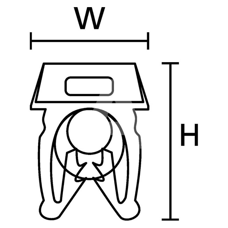 Oznacznik zatrzaskowy, wstępnie zadrukowany, nadruk 9, 561-02694 - schemat 1