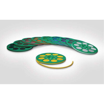 Oznacznik przewlekany, cięty, w kształcie strzałki, wstępnie zadrukowany, nadruk 1, 515-01611 - opakowanie