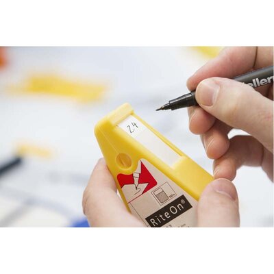 Dyspenser do etykiet, kolor żółty, 590-00010 - zastosowanie