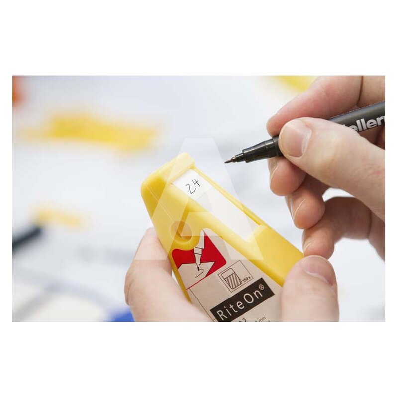 Dyspenser do etykiet, kolor żółty, 590-00010 - zastosowanie