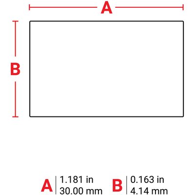 Wkładki do oznaczania przewodów do drukarek , 176281, BM-30-390 - wymiary
