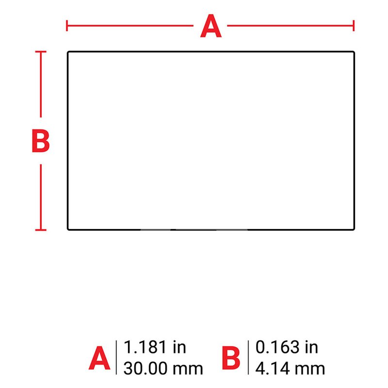 Wkładki do oznaczania przewodów do drukarek , 176281, BM-30-390 - wymiary