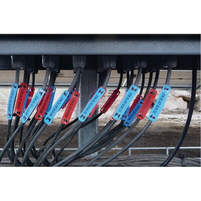 Oznaczniki montowane opaskami, do drukarek TT431 i TT4030, 11,6x60 mm, czerwone (1000 szt.), 556-80512 - aplikacja