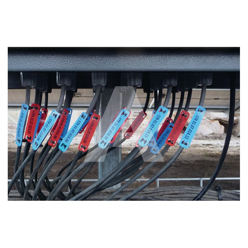 Oznaczniki montowane opaskami, do drukarek TT431 i TT4030, 11,6x60 mm, czerwone (1000 szt.), 556-80512 - aplikacja