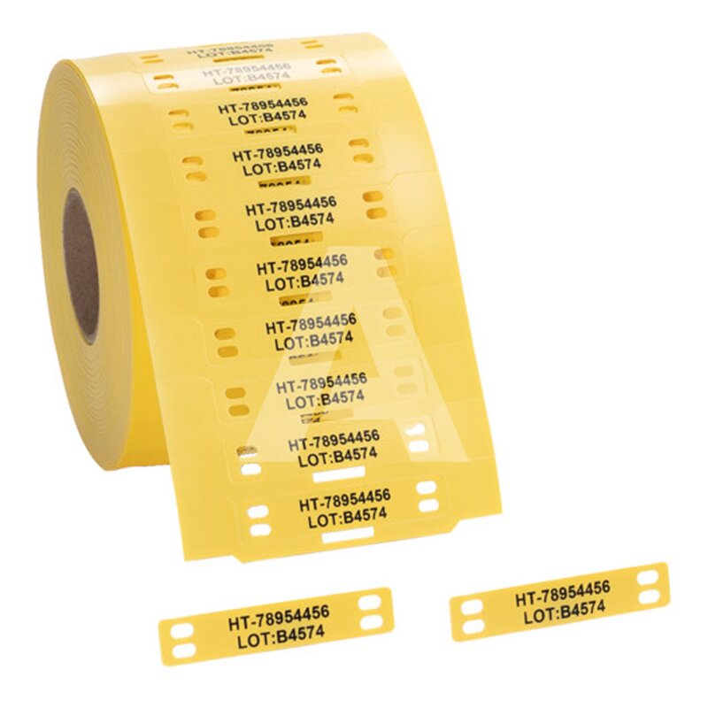 Oznaczniki montowane opaskami, do drukarek TT431 i TT4030, 11,6x60 mm, żółte (1000 szt.), 556-80514 - zdjęcie 2