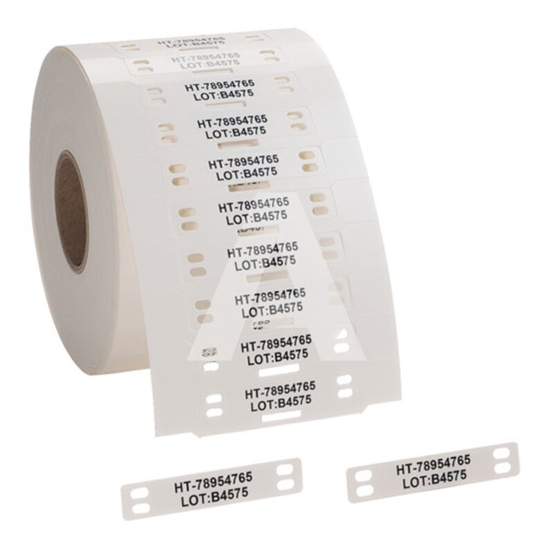 Oznaczniki montowane opaskami, do drukarek TT431 i TT4030, 11,6x60 mm, białe (1000 szt.), 556-80515 - zdjęcie 2