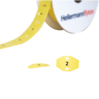 Oznaczniki montowane opaskami, do drukarek TT431 i TT4030, 20x30 mm, żołte (1000 szt.), 556-80528 - zdjęcie 2