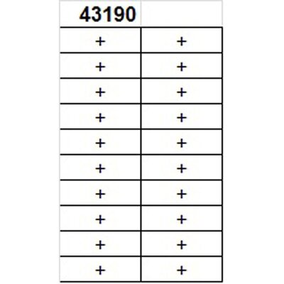 Oznacznik na złącze "+", 43190
