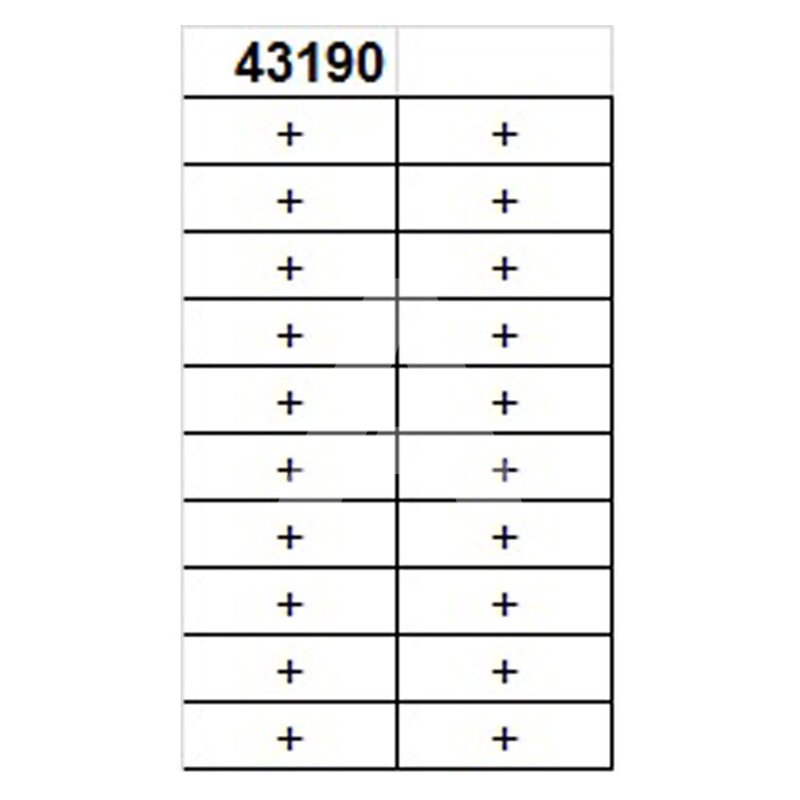 Oznacznik na złącze "+", 43190